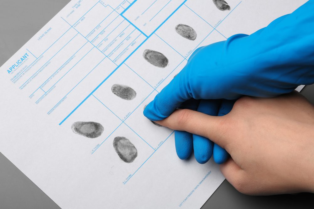 getting fingerprints taken